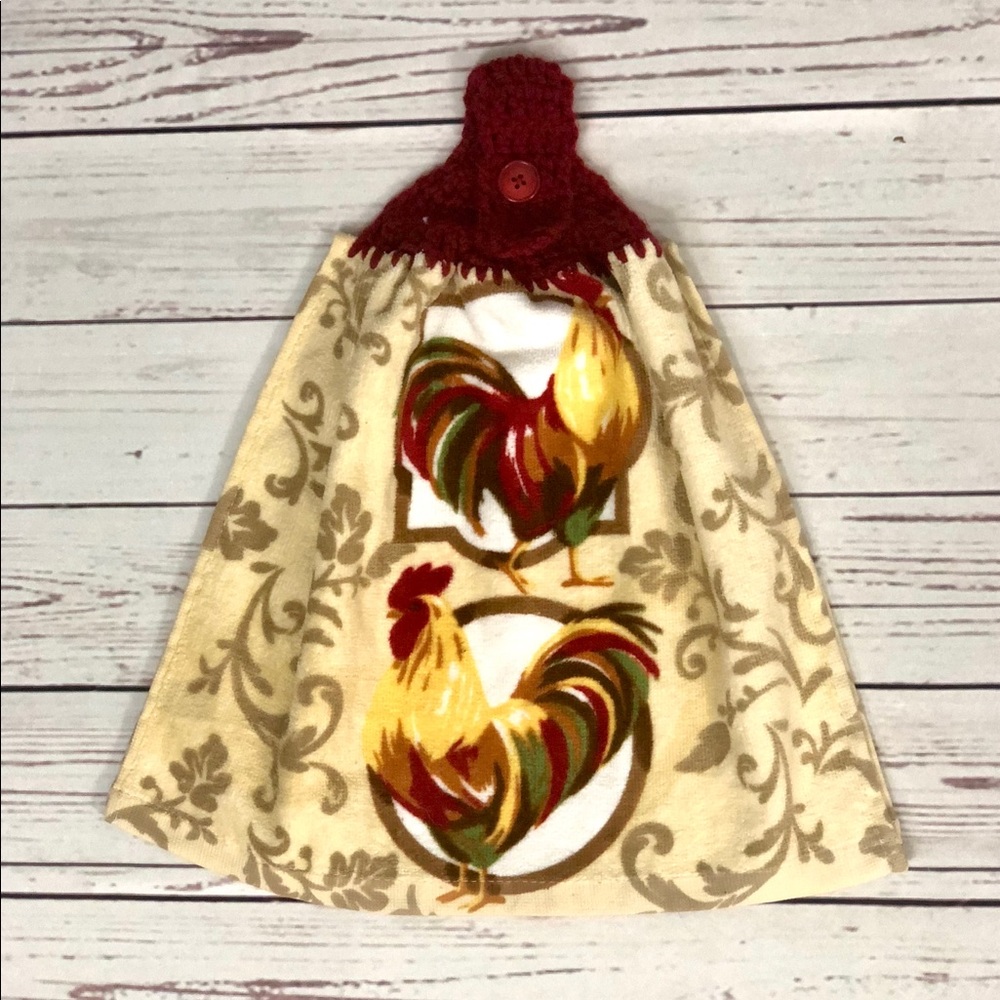 Handmade Rooster Kitchen Hand Towel